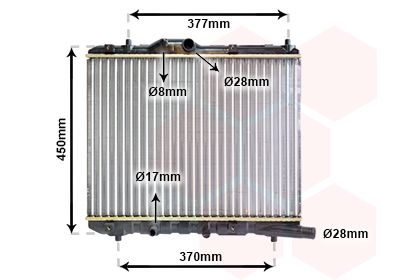 VAN WEZEL Radiaator,mootorijahutus 37002590